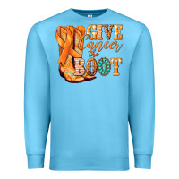 Ocean Blue Give Cancer the boot Kidney Cancer orange ribbon Premium Sweatshirt - NancyCooperArtShop
