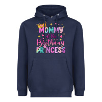 Navy mommy of the birthday princess Heavyweight Hoodie - NancyCooperArtShop