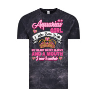 Cloud Black As a Aquarius Girl I was Born with My Heart on my Sleeve and a mouth Vintage Tee - Jasminsmagicworld