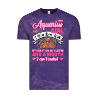 Cloud Purple As a Aquarius Girl I was Born with My Heart on my Sleeve and a mouth Vintage Tee - Jasminsmagicworld