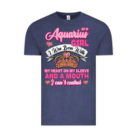Vintage Denim As a Aquarius Girl I was Born with My Heart on my Sleeve and a mouth Vintage Tee - Jasminsmagicworld