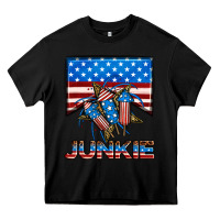 Black American junkie Heavy Core Tee - Neo Western