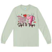 Matcha sips & trips target inspired stanley Long Sleeve Tee - MaliasSmallBusiness