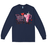 Navy sips & trips target inspired stanley Long Sleeve Tee - MaliasSmallBusiness