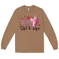 Toasted Coconut sips & trips target inspired stanley Long Sleeve Tee - MaliasSmallBusiness