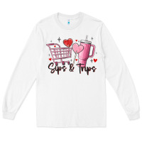 White sips & trips target inspired stanley Long Sleeve Tee - MaliasSmallBusiness