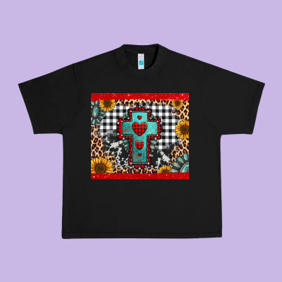Christmas Cross Urban Heavy Tee Designed By Jasminsmagicworld