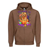 Chestnut did somebody say treat Zipper Hoodie - LillyAllenDesigns