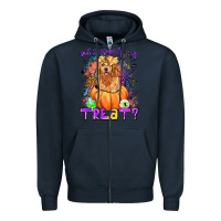 Navy did somebody say treat Zipper Hoodie - LillyAllenDesigns