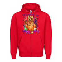Red did somebody say treat Zipper Hoodie - LillyAllenDesigns