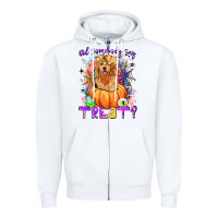 White did somebody say treat Zipper Hoodie - LillyAllenDesigns