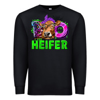Black Boo Heifer Cow Premium Sweatshirt - texasbilliewilder