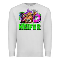 Dove Grey Boo Heifer Cow Premium Sweatshirt - texasbilliewilder