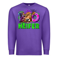 Purple Boo Heifer Cow Premium Sweatshirt - texasbilliewilder
