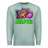 Seafoam Boo Heifer Cow Premium Sweatshirt - texasbilliewilder