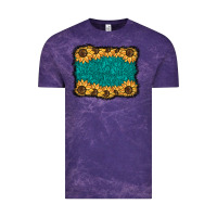 Cloud Purple sunflower background Vintage Tee - BarkalooDesign