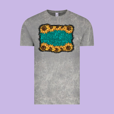 Sunflower Background Vintage Tee Designed By Barkaloodesign