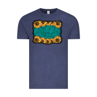 Vintage Denim sunflower background Vintage Tee - BarkalooDesign