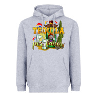 Heather Grey Tequila Por Favor Heavyweight Hoodie - texasbilliewilder