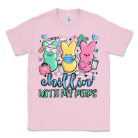 Bubblegum Pink chillin with my peeps Classic Tee - MaliasSmallBusiness