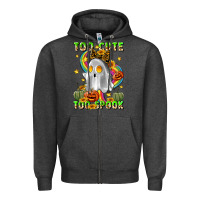 Charcoal Heather too cute too spook Zipper Hoodie - LillyAllenDesigns