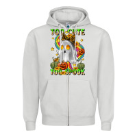 Dove Grey too cute too spook Zipper Hoodie - LillyAllenDesigns