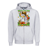 Heather Grey too cute too spook Zipper Hoodie - LillyAllenDesigns