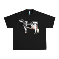 Black Holstein Dairy Cow Urban Heavy Tee - LillyAllenDesigns