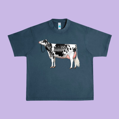 Holstein Dairy Cow Urban Heavy Tee Designed By Lillyallendesigns