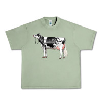 Oil Green Holstein Dairy Cow Urban Heavy Tee - LillyAllenDesigns