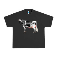 Pigment Black Holstein Dairy Cow Urban Heavy Tee - LillyAllenDesigns