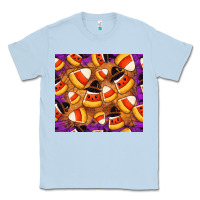 Dusty Blue Candy Pattern Classic Tee - CowhideDigitalArt