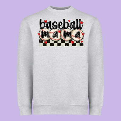 Baseball Mama Heavyweight Sweatshirt Designed By Maliassmallbusiness