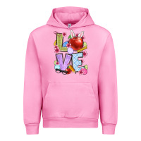 Fuchsia Pink Easter love Teacher Urban Hoodie - OliviaCreatesArt