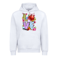 White Easter love Teacher Urban Hoodie - OliviaCreatesArt
