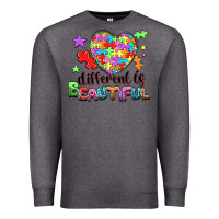 Charcoal Heather different is beautiful Premium Sweatshirt - NancyCooperArtShop
