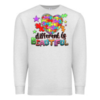 Oatmeal Heather different is beautiful Premium Sweatshirt - NancyCooperArtShop