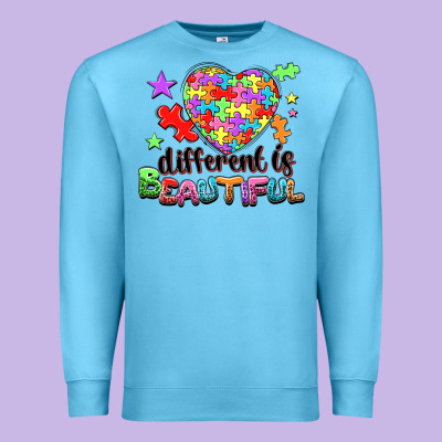 Different Is Beautiful Premium Sweatshirt Designed By Nancycooperartshop