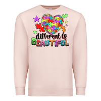 Pale Pink different is beautiful Premium Sweatshirt - NancyCooperArtShop
