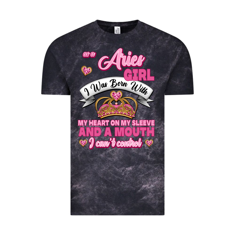 As A Aries Girl I Was Born With My Heart On My Sleeve And A Mouth Vintage Tee by Jasminsmagicworld | Teevron