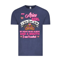 Vintage Denim As A Aries Girl I Was Born With My Heart On My Sleeve And A Mouth Vintage Tee - Jasminsmagicworld