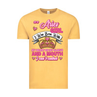 Vintage Mustard As A Aries Girl I Was Born With My Heart On My Sleeve And A Mouth Vintage Tee - Jasminsmagicworld