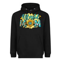 Black Blessed Mom with Sunflowers Heavyweight Hoodie - texasbilliewilder