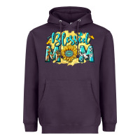 Plum Blessed Mom with Sunflowers Heavyweight Hoodie - texasbilliewilder