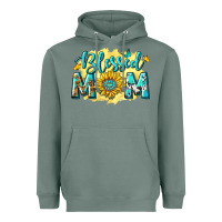 Sage Blessed Mom with Sunflowers Heavyweight Hoodie - texasbilliewilder