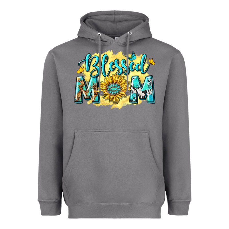 Blessed Mom With Sunflowers Heavyweight Hoodie by texasbilliewilder | Teevron