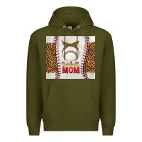Army Green baseball mom with leopard tumbler tbs Premium Hoodie - TumblerDesignByShophia