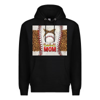 Black baseball mom with leopard tumbler tbs Premium Hoodie - TumblerDesignByShophia