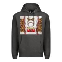 Charcoal Heather baseball mom with leopard tumbler tbs Premium Hoodie - TumblerDesignByShophia