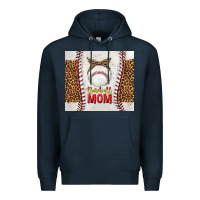 Navy baseball mom with leopard tumbler tbs Premium Hoodie - TumblerDesignByShophia